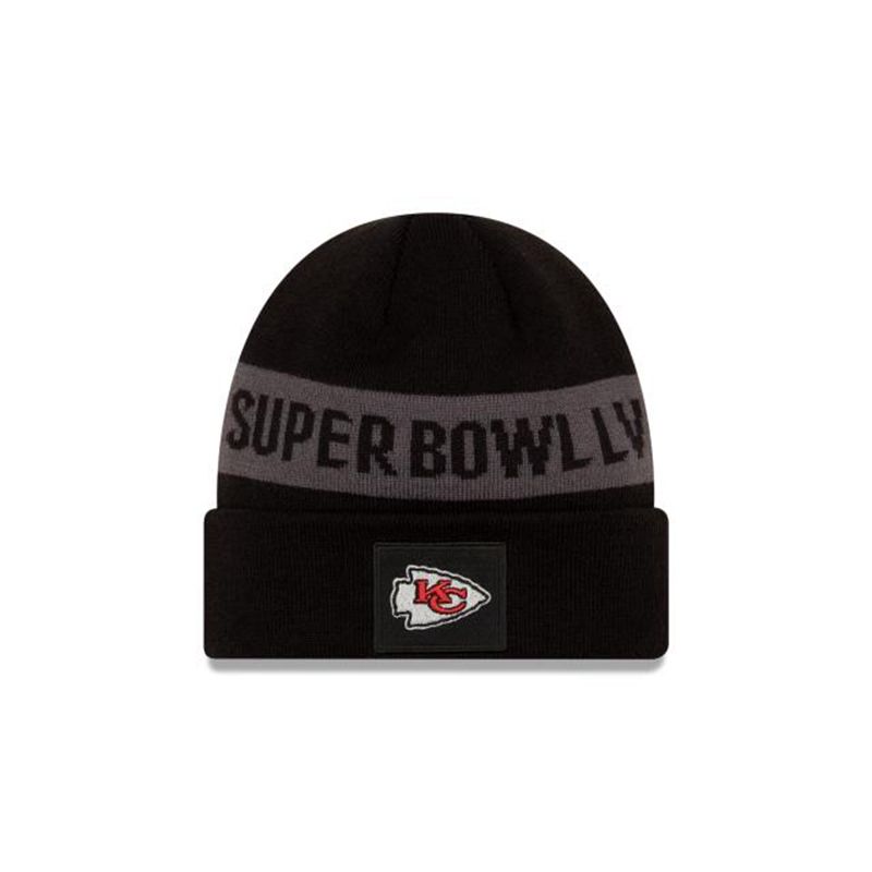 NFL Kansas City Chiefs Super Bowl Lv Cuff Knit (YPD7484) - Black New Era Beanies